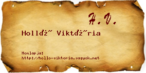 Holló Viktória névjegykártya